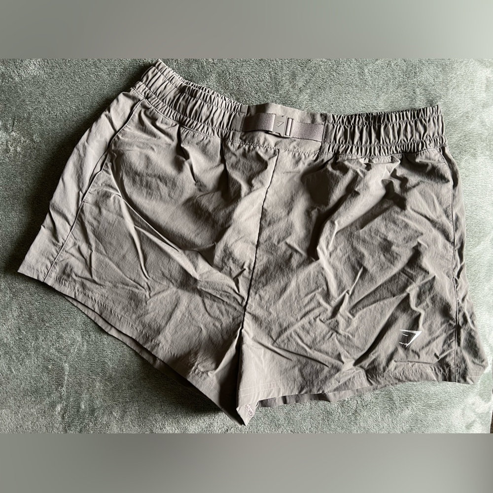 Gymshark Taupe Elastic Waist Shorts